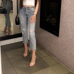 Levi’s Wedgie Straight Distressed Denim